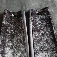  LUXURY CRUSHED VELVET WINDOW CURTAINS READY MADE LINED EYELET RING TOP