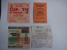 4 Liverpool Ticket Stubs - Cup