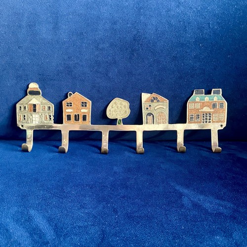 Vintage folk art houses - houses, brass