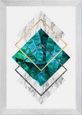 botanical polygon IV Framed