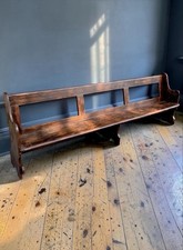 Victorian pine church pew - pine, pew.