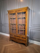 An Antique Style High Quality Yew Bookcase Cabinet ~Delivery Available~