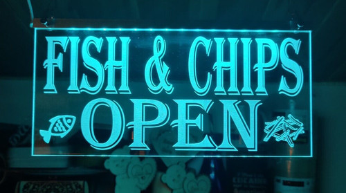 Fish and chips light shop - fish,