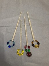 4 Lace Making Bobbins  1x. Birdcage Spangle