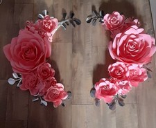  Giant Large Paper Flowers set  Wall Wedding Baby Shower Backdrop Decoration 