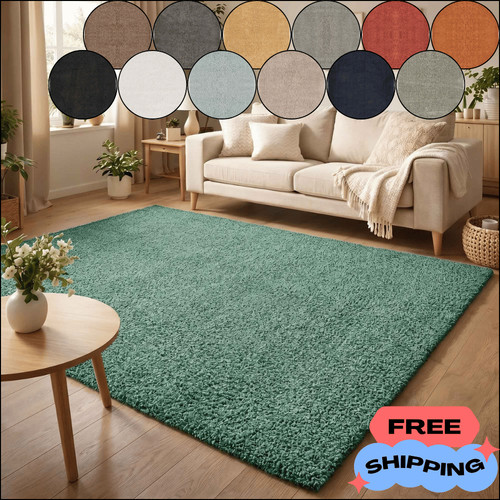 Luxury shaggy area rug thick - luxury,