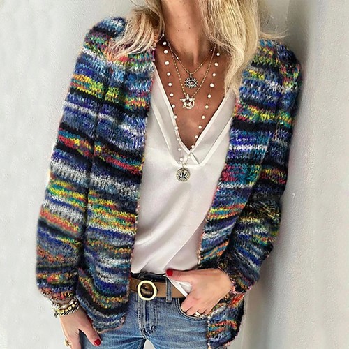 Womens striped knit - striped, long