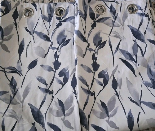 Dunelm zen blue white curtains - blue,