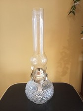 Vintage Lamplight Farms Glass Oil Burning Lamp with Chimney (Unitas Brand)