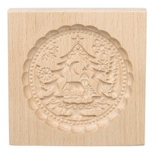 Wooden Cookie Mould 3.94" x