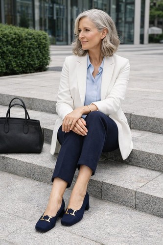 Women vero cuoio loafers navy - vero,