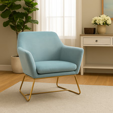Charles Sky Blue Velvet