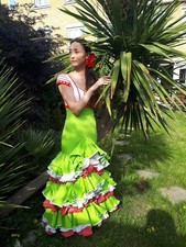 Stunning Flamenco Dress!  small size uk 8/10 figure hugging
