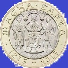 £2 Coin. MAGNA CARTA 800th ANNIVERSARY TWO POUND COIN 2015 BUNC.