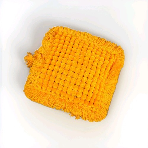 Hand knitted wool cushion - hand,
