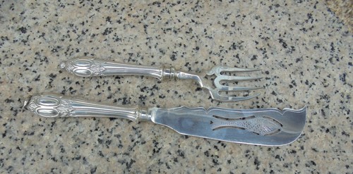 Antique epns silver - silver, fish