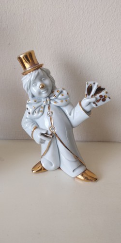 Italian porcelain clown - porcelain,