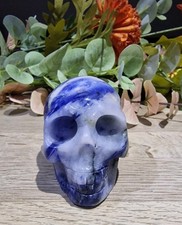 Sodalite Crystal Skull Carved