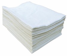 12 X White Muslin Squares Baby
