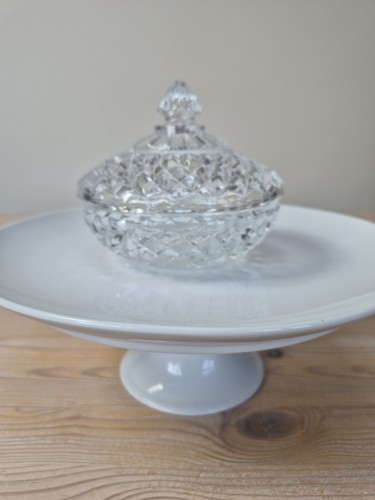 Vintage clear glass - clear, trinket