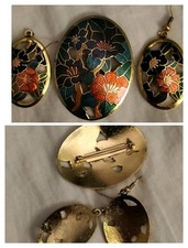 Vtg Gold Plated Cloisonne