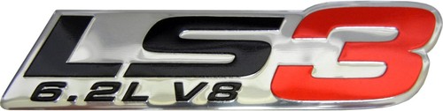 Ls3 red engine emblems - v8,