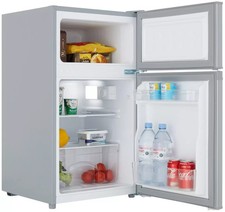 Dent Cookology 85L Freestanding Under Counter Fridge Freezer - Silver/ UCFF87SL