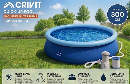Crivit 10ft quick - quick-up, round