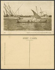 IRAQ Old Postcard Buggalows from West Coast of India Shatt-el-Arab River, Boats