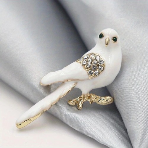 Fashion white pigeon enamel - white,