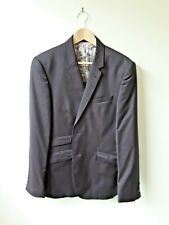 TED BAKER Mens Oxblood/Brown 2-Piece Wool Suit Size: Jckt 40R and Trs 34