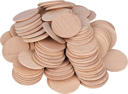 100pcs wood slices unfinished - wood,