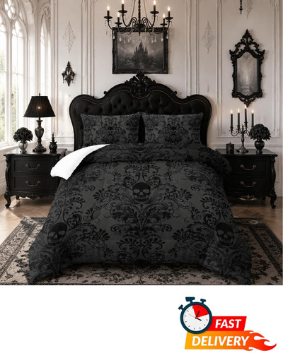Queen skull bedding set - queen,