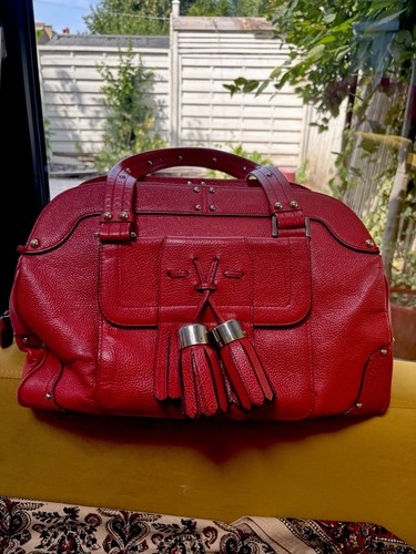 Luella red leather handbag - luella,