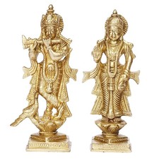 Brass Hindu Gods Radha Krishna
