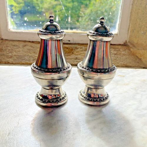 Silver plate ianthe cruet set - cruet,