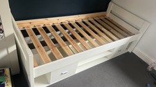 Stompa Uno White Storage cabin - Single Bed Frame And Under bed Storage