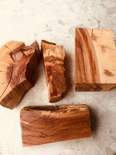 SOLID CHERRY / PLUM HEARTWOOD BESPOKE CHARACTER BLANK HOBBY WOOD CRAFT