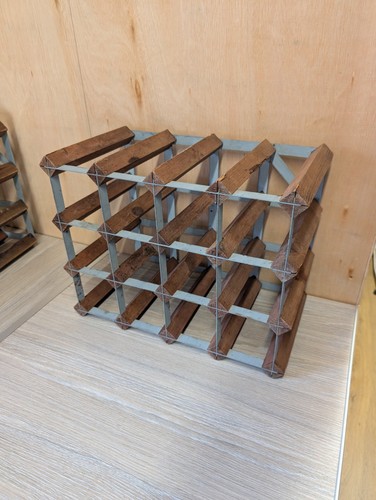 Rustic wooden wine rack - wine,