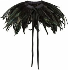 zfyanssee Black Green Feather