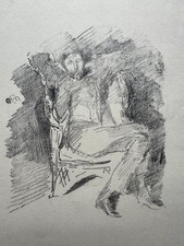 WHISTLER ORIGINAL LITHOGRAPH FIRELIGHT: JOSEPH PENNELL