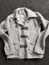 Hunkydory Stockholm Grey Wool Double Breasted Jacket Cardigan Size XS