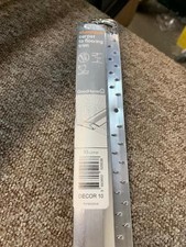 GoodHome DECOR 10 Gloss Silver effect Carpet to flooring trim (L) 93cm