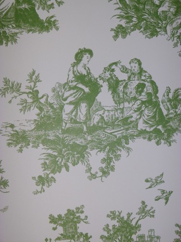French chateau toile wallpaper - french,