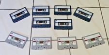 10 TDK Cassette Tapes 6 AD-C60 & 4 D-C90 - 8 Missing Both Tabs /2 with tabs