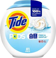 Tide PODS Free and Gentle Laundry Detergent 1.78kg (3.87lb) | 81 Capsules