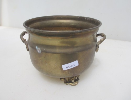 Vintage brass trough planter - trough,
