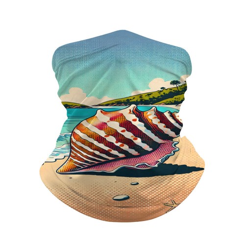 Conch shell neck gaiter beach - neck,
