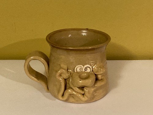 Vintage ugly mug pottery face - mug,