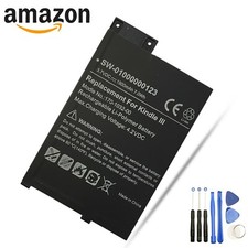 New Battery 170-1032-00 For Amazon Kindle 3 Keyboard D00901 Graphite + Tools